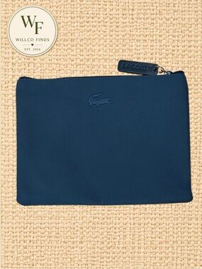 Lacoste x Turkish Airlines Navy Zip Travel Pouch Amenity Bag